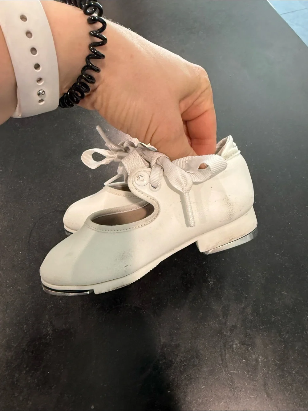 Toddler White Capezio Tap Shows